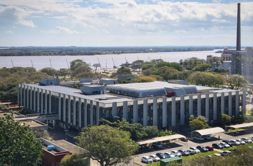 Vista da região da Câmara Municipal de Porto Alegre